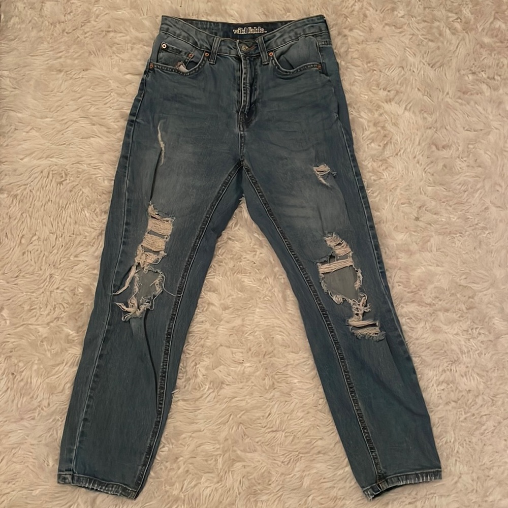High rise mom jeans from target, size 2